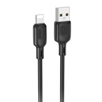 Дата кабель Borofone BX113 Lenny USB to Lightning 2.4A (1m) - Black