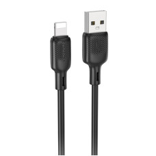 Дата кабель Borofone BX113 Lenny USB to Lightning 2.4A (1m) - Black