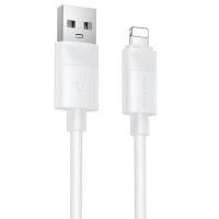 Дата кабель Borofone BX123 Leya USB to Lightning 12W (1m) - White