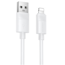 Дата кабель Borofone BX123 Leya USB to Lightning 12W (1m) - White