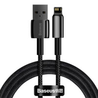 Дата кабель Baseus Tungsten Gold USB to Lightning Cable 2.4A (2m) (CALWJ-A0) Black