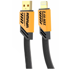 Дата кабель Amaya 33L USB to Lightning 2.4A (1.2m) Yellow