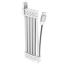 Дата кабель Hoco U103 Magnetic Absorption USB to Lightning (1m) - White