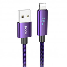 Дата кабель Hoco U125 Benefit 2.4A USB to Lightning (1.2m) - Purple