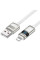 Дата кабель Hoco U137 Line with display USB to Lightning 2.4A/12W (1.2m) - White - фото