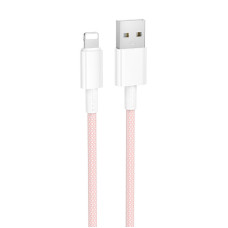 Дата кабель Borofone BX117 Source USB to Lightning 2.4A (1m) - Pink