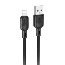 Дата кабель Borofone BX113 Lenny USB to Lightning 2.4A (2m) - Black