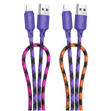 Дата кабель Hoco X116 Meridian USB to Lightning 2.4A (1m) - Gradient Purple Mix
