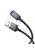 Дата кабель Hoco X118 Generous with display USB to Lightning 2.4A (1m) - Black - фото