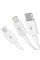 Дата кабель Baseus Superior Series USB to MicroUSB-Lightning-Type-C 3.5A (1.5m) (CAMLTYS) - Stellar White - фото