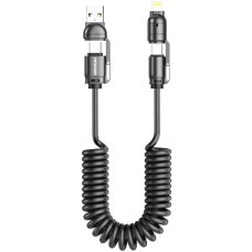 Дата кабель Amaya ACD-330 4in1 Type-C/USB to Lightning/Type-C 240W (2m) Black