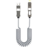 Дата кабель Amaya ACD-340 4in1 Type-C/USB to Lightning/Type-C 240W (2m) Gray