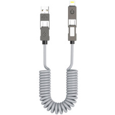 Дата кабель Amaya ACD-340 4in1 Type-C/USB to Lightning/Type-C 240W (2m) Gray