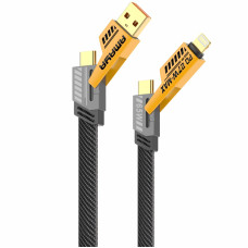 Дата кабель Amaya ACD-X31 4in1 Type-C/USB to Lightning/Type-C 65W (1.2m) Yellow