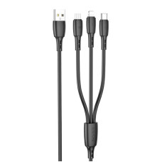 Дата кабель Borofone BX71 USB to 3in1 (1m) - Чорний