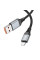 Дата кабель Hoco U128 Viking 2in1 USB/Type-C to Lightning (1m) - Black