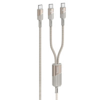 Дата кабель Hoco U139 Type-C to Type-C/Type-C 100W (1.2m) - Gold