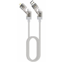 Дата кабель Amaya ACD-390 4in1 Type-C to Lightning/Type-C to USB 240W (1m) Biege