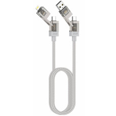 Дата кабель Amaya ACD-390 4in1 Type-C to Lightning/Type-C to USB 240W (1m) - Biege