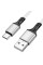 Дата кабель Borofone BX83 Famous USB to Type-C 3A (1m) - White - фото