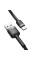 Дата кабель Baseus Cafule USB to Type-C Cable 3A (1m) (CATKLF-B) Чорний / Сірий - фото