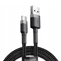 Дата кабель Baseus Cafule USB to Type-C Cable 2A (2m) (CATKLF-C) Черный / Серый