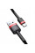 Дата кабель Baseus Cafule USB to Type-C Cable 3A (1m) (CATKLF-B) Червоний / Чорний - фото