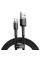 Дата кабель Baseus Cafule USB to Type-C Cable 3A (0.5m) (CATKLF-A) - Сірий / Чорний - фото