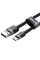 Дата кабель Baseus Cafule USB to Type-C Cable 3A (0.5m) (CATKLF-A) - Сірий / Чорний - фото