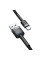 Дата кабель Baseus Cafule USB to Type-C Cable 3A (0.5m) (CATKLF-A) - Сірий / Чорний - фото