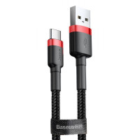 Дата кабель Baseus Cafule USB to Type-C Cable 2A (2m) (CATKLF-C) Black / Red