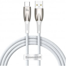 Дата кабель Baseus Glimmer Series Fast Charging Data Cable USB to Type-C 100W 1m (CADH00040) - White