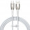 Дата кабель Baseus Glimmer Series Fast Charging Data Cable USB to Type-C 100W 1m (CADH00040) - White