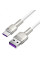 Дата кабель Baseus Cafule Metal Data USB to Type-C 66W (1m) (CAKF00010) - White - фото