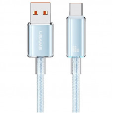 Дата кабель USAMS US-SJ658 USB to Type-C 6A Cloud Series (1.2m) - Blue