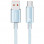 Дата кабель USAMS US-SJ658 USB to Type-C 6A Cloud Series (1.2m) - Blue