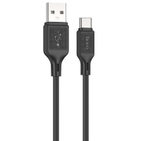 Дата кабель Hoco X90 Cool silicone USB to Type-C (1m) - Black
