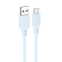 Дата кабель Borofone BX115 Lotto USB to Type-C 3A (1m) - Blue