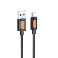 Дата кабель Borofone BX114 Structure USB to Type-C 3A (1m) - Black