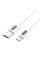 Дата кабель Borofone BX114 Structure USB to Type-C 3A (1m) - White - фото