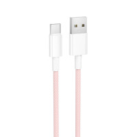 Дата кабель Borofone BX117 Source USB to Type-C 3A (1m) - Pink
