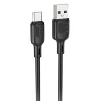 Дата кабель Borofone BX113 Lenny USB to Type-C 3A (2m) - Black