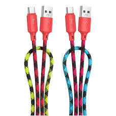 Дата кабель Hoco X116 Meridian USB to Type-C 3A (1m) - Gradient Red Mix