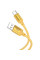 Дата кабель Borofone BX108 Start silicone USB to Type-C 3A (1m) - Gold - фото