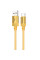 Дата кабель Borofone BX108 Start silicone USB to Type-C 3A (1m) - Gold - фото