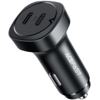 Автомобільний зарядний пристрій Acefast B2 PD36W+PD36W total 72W (2USB-C) Black