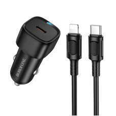Автомобильное зарядное устройство Borofone BZ34A Cloud PD20W (1USB-C) + кабель Type-C to Lightning - Black