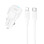 Автомобильное зарядное устройство Borofone BZ34A Cloud PD20W (1USB-C) + кабель Type-C to Lightning - White
