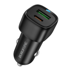 Автомобільний зарядний пристрій Borofone BZ34B Cloud PD20W+QC3.0 total 38W (1USB-A/1C) - Black