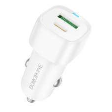 Автомобільний зарядний пристрій Borofone BZ34B Cloud PD20W+QC3.0 total 38W (1USB-A/1C) - White
